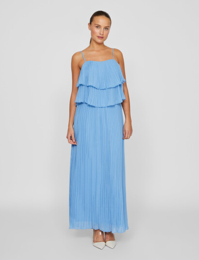Vila Vichiffan Singlet Pleat Dress - Noos/Dc - Blue - 38 Vila Vichiffan Singlet Pleat Dress - Noos/Dc - Blue - 38