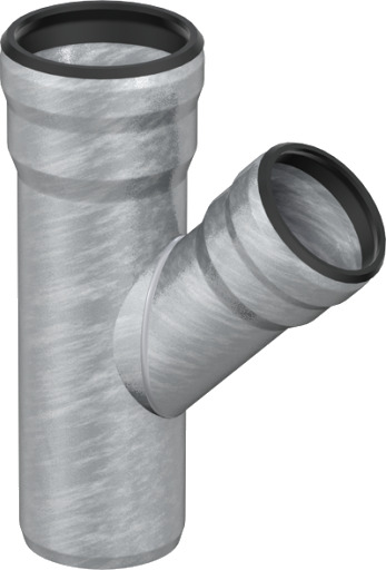GM X 70X50MM AVGREININGSRØR 87GR. galvanized 70x50 mm