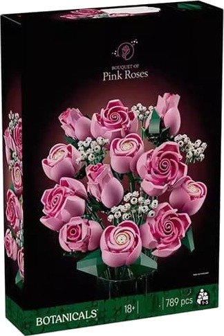 Lollanda Botanicals Vakker Rosa Bukett Byggesett Inkluderer Blomsterpynt en Naturlig Gave
