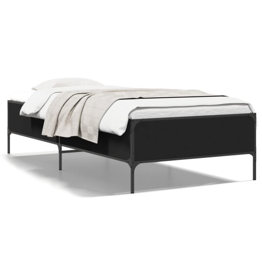  Sengeramme svart 75x190 cm konstruert tre og metall 8721012985179