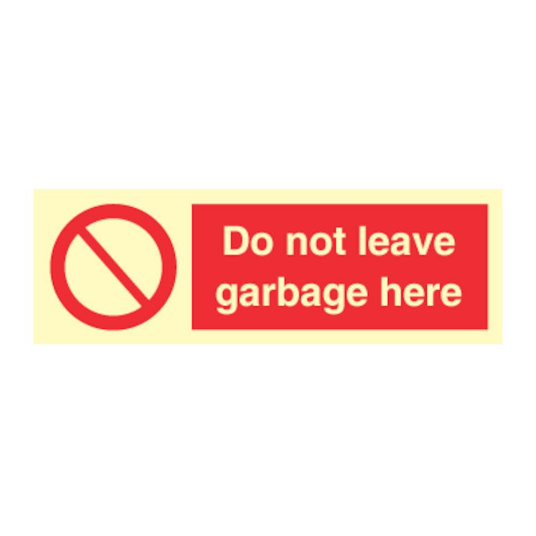 Jo Safety Do not leave garbage here Etterlysende Vinyl HI150 100 x 300 mm