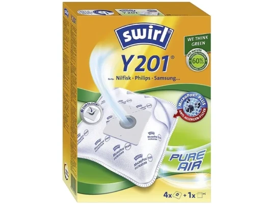 Swirl Y 201 Støv Pose Hvit 4 Stykker 1 Stykker