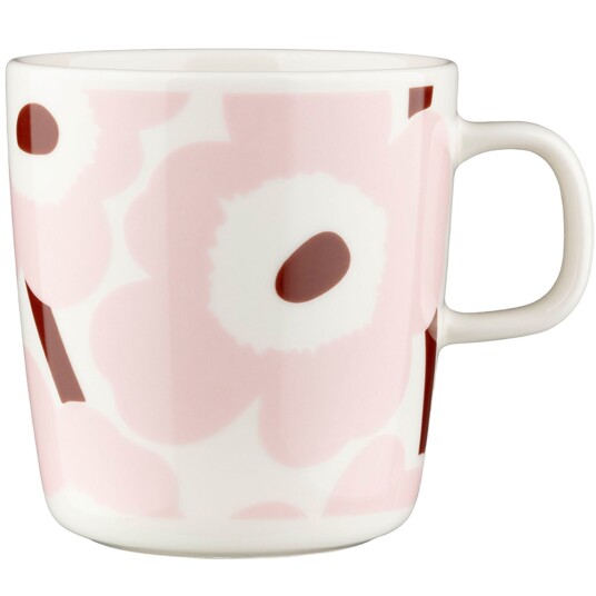 Marimekko Unikko krus 4 dl hvit/rosa/brun