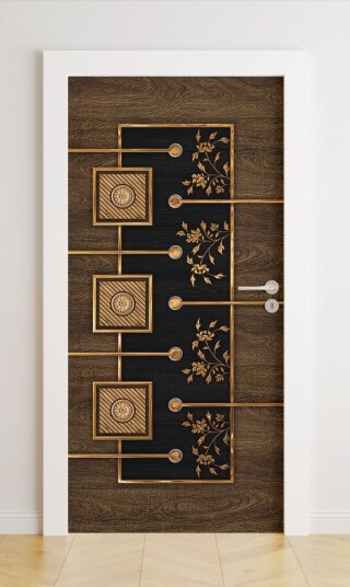 Dørklistermærker Elegant tre design / Peel and Stick