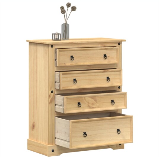Kommode Corona 92x48x120 cm heltre furu 8721012879157 Kommode Corona 92x48x120 cm heltre furu 8721012879157