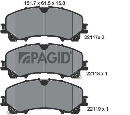 PAGID T2426N Bremseklosser