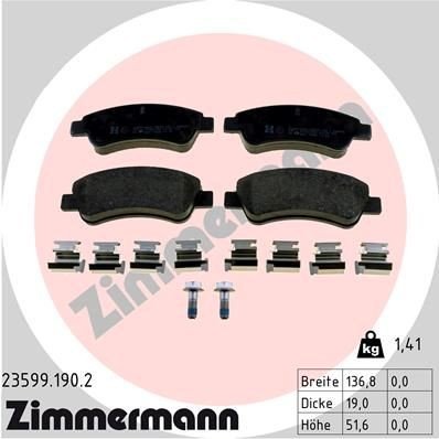 Bremseklosser ZIMMERMANN 23599.190.2