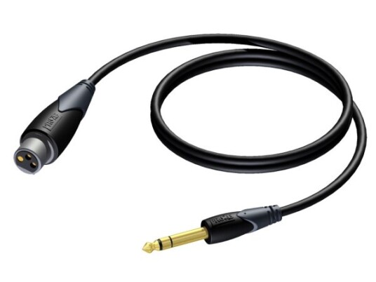 Kabel Procab Procab Cla723/1.5 Xlr Female - 6.3 Mm Jack Male Stereo 1,5 Meter