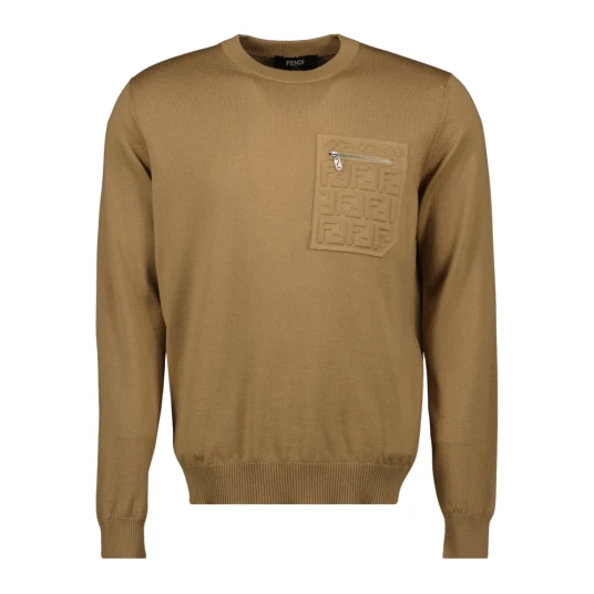 Fendi Herre Strikkevarer Brun L Fendi Herre Strikkevarer Brun L