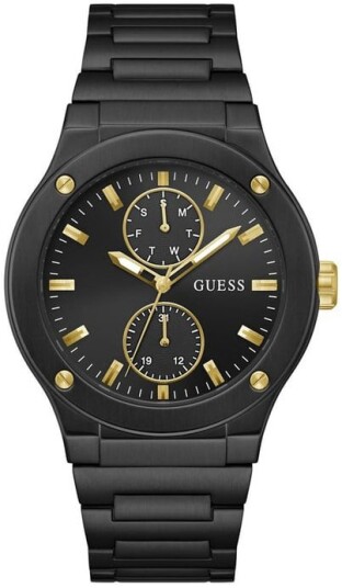 Guess Herreklokke GW0795G3 Jet Sort/Stål Ø45 mm Guess Herreklokke GW0795G3 Jet Sort/Stål Ø45 mm