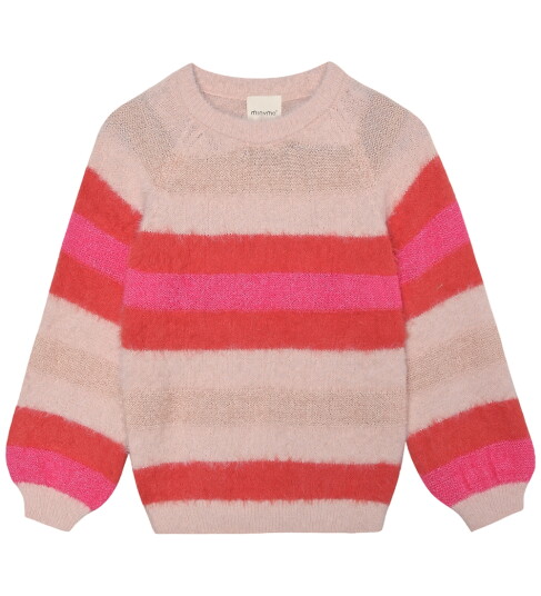 Minymo Genser Strikk Peach Pisk 10 år 140 Genser Rosa Rød