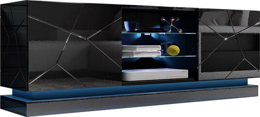 Qiu Tv-benk 160 cm - Svart