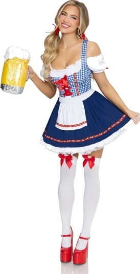 Oktoberfest Kjole Dame Deluxe Kostyme - Small Oktoberfest Kjole Dame Deluxe Kostyme - Small