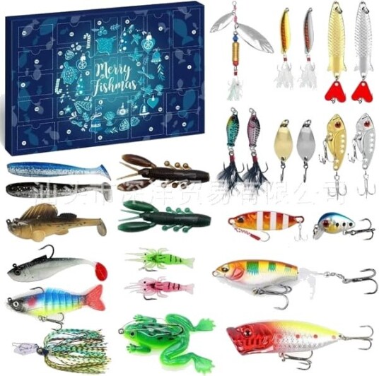 24 dagers nedtelling fiskesluk fiskeverktøy julekalender