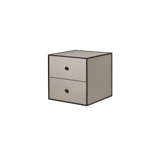 Audo Frame 35 med 2 Skuffer 35x35x35 Sand Audo Frame 35 med 2 Skuffer 35x35x35 Sand