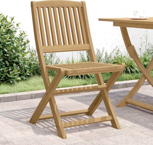 vidaXL Klappstoler 2 stk. 57x48,5x90 cm heltre akasie