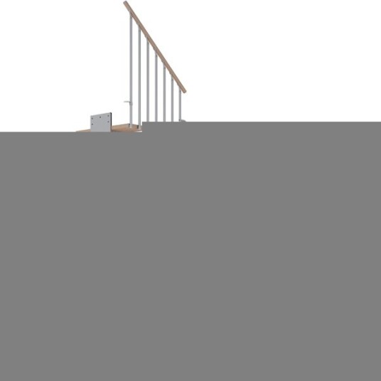 Dolle Dubai U trapp Pearl Grey  classic Iii hvitoljeret Eik 80 11   Loddret Høyde 204 252cm