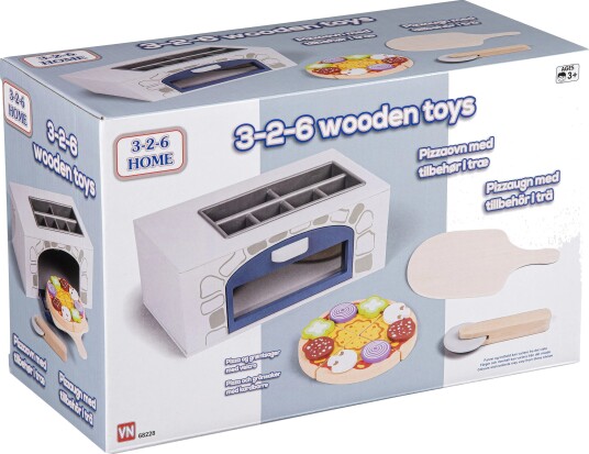 Pizzaovn Vn Toys 3-2-6 Baby Buddy Jr i tre med pizza spade og hjul grå og pastell 3+ år