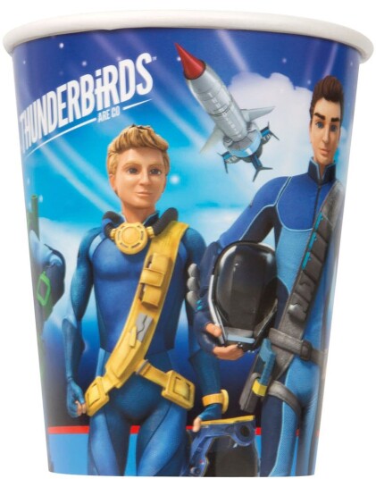 8 stk Pappkrus 270 ml Thunderbirds