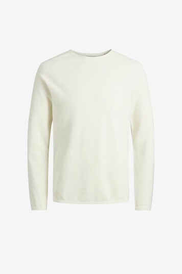 Jack & Jones Genser jjeHill Knit Crew Neck Hvit