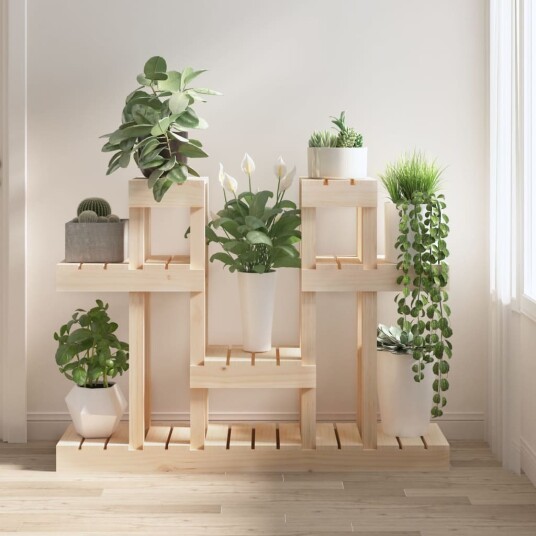 vidaXL Plantestativ 104,5x25x77,5 cm heltre furu vidaXL Plantestativ 104,5x25x77,5 cm heltre furu
