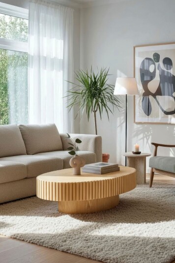 Homeroom CollectionDagny Oval SalongbordGulSofabord