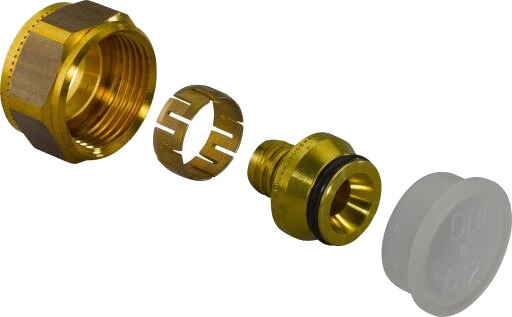 Uponor Vario PEX Koblingssett 16 mm i Forkromet Messing