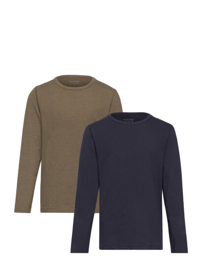 Minymo Basic 34 -T-Shirt Ls (2-Pack) - Multi/patterned - 80