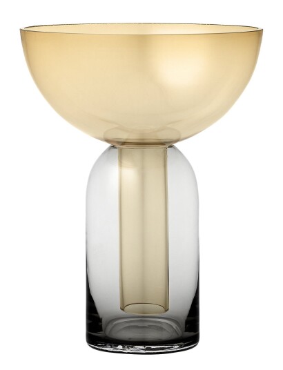 Aytm Torus Vase Black BLACK/AMBER H19.5CM