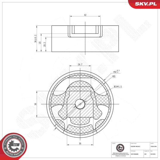Motorfeste ESEN SKV 75SKV305
