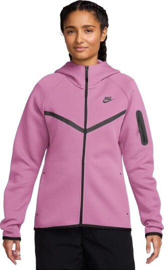 Nike Hettegenser Tech Fleece Fz Windrunner Rosa/svart Kvinner størrelse Large