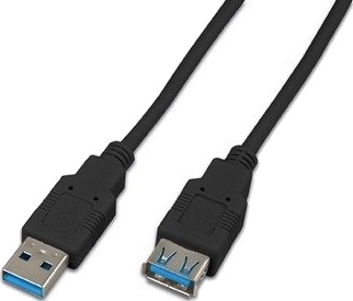 Wirewin Usb 3.0 A-A Mf 1.0 Sw 1 M Usb A Usb A Usb 3.2 Gen 1 3.1 Gen 1 Hankjønn/Hunkjønn Sort
