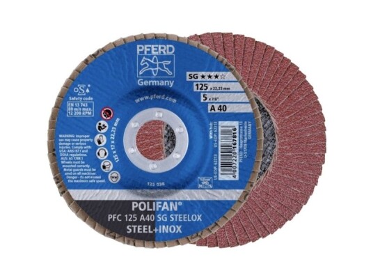 Pferd Lamellskive PFC 125 A 40 SG Steelox 125mm 12200 rpm 10 stk
