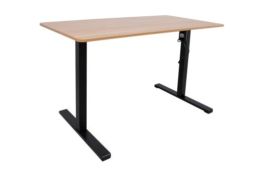 Skrivebord Ergo Optimal med motor 120x60 cm Eik