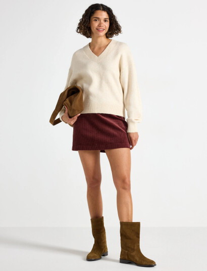 Lindex Skirt Elsa Cord - Burgundy - 36 Lindex Skirt Elsa Cord - Burgundy - 36
