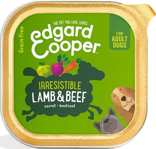 Edgard & Cooper Dog Kornfritt Våtfôr med Lam & Okse 300g