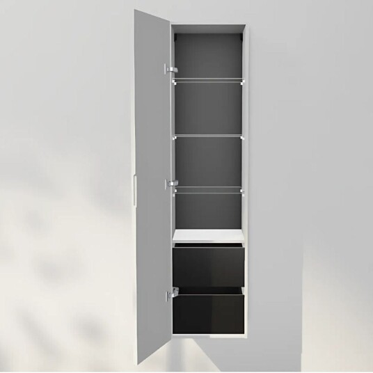 INR Iconic Nordic Rooms Solid 40/40 Høyskap med Skuffer Pure White / 40cm Venstre Hengslet