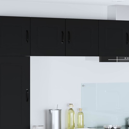  Kjøkkenskap 2 pcs Svart 40 x 31 x 40 cm Konstruert tre