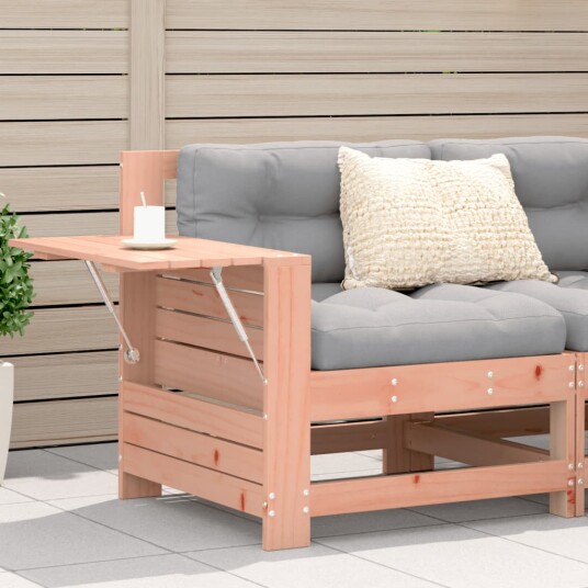 Hagesofa med armlene og pute heltre douglasgran 844917