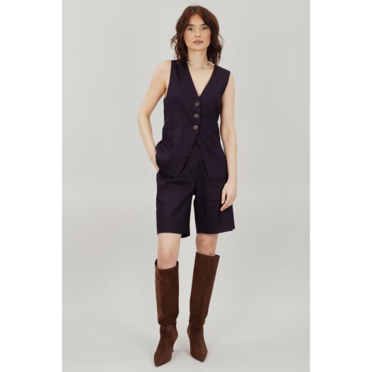 Clary Shorts Navy XL Linen shorts