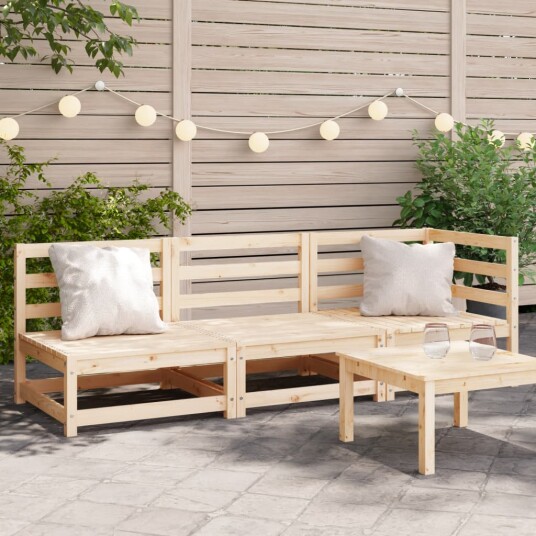  Hagesofa 3-seters heltre furu 837949