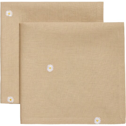 Decotique Daisy serviett 45 x 45 cm 2 pakning beige