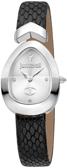 Just Cavalli Dameklokke JC1L321L0015 Diversa Snake Sølvfarget/Lær