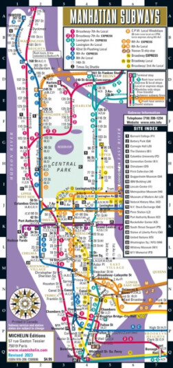 Streetwise Map Manhattan Laminated City Center Street Map of Manhattan Subway Bus: City Plans