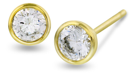 Pan Jewelry, Øredobber i forgylt 925 sølv med zirkonia