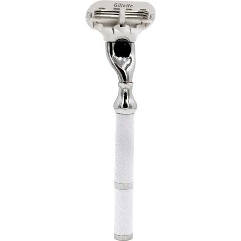 Parker Shaving 77L Women"s White & Chrome Handle Venus Compatible Ra