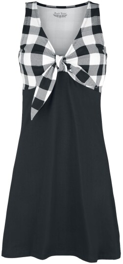 Rock Rebel by EMP Rockabilly Kort kjole Rockabella Look Kjole L til XXL Damer svart hvit
