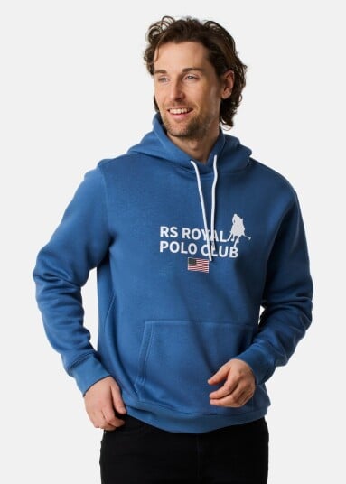 Rs Polo Rs Polo Hood Denim Blue 2xl Hoodies