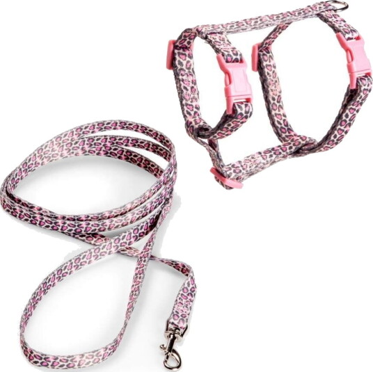 Basic Leopard Kattesele Bånd Rosa Basic Leopard Kattesele Bånd Rosa