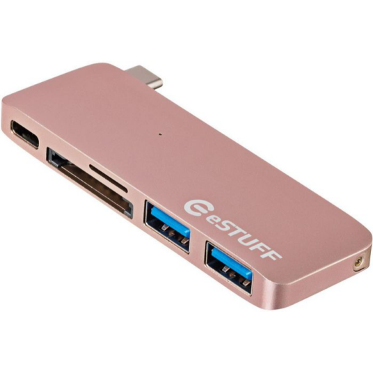 eSTUFF USB C Slot in Hub Rose 1 Stykk SEN ES84121 ROSE eSTUFF USB C Slot in Hub Rose 1 Stykk SEN ES84121 ROSE